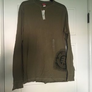 Long sleeve Olive Element men’s tee - BRAND NEW